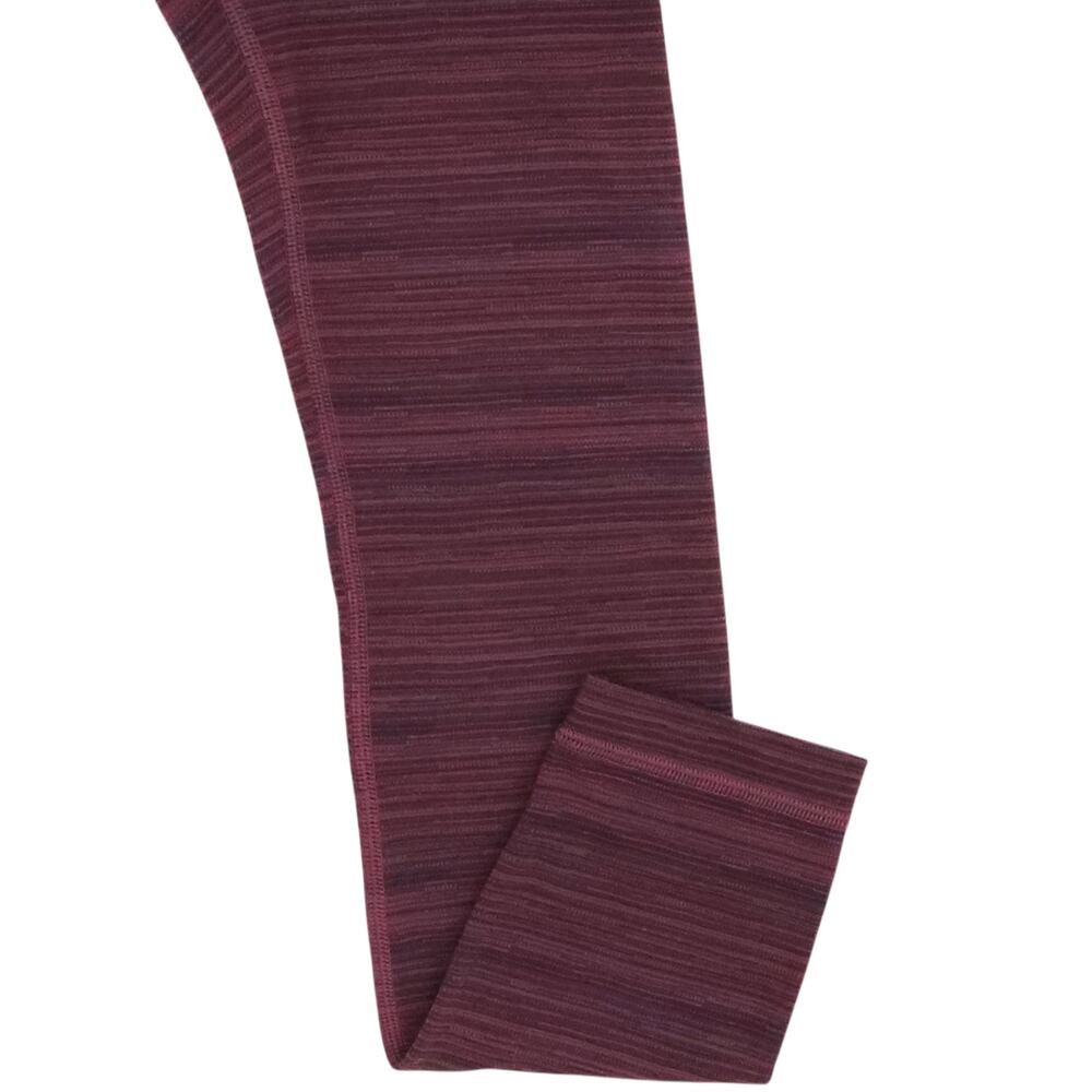 Lululemon Wunder Under Crop Leggings Womens 2 Purple Striped Stretch Yoga - Picture 6 of 12